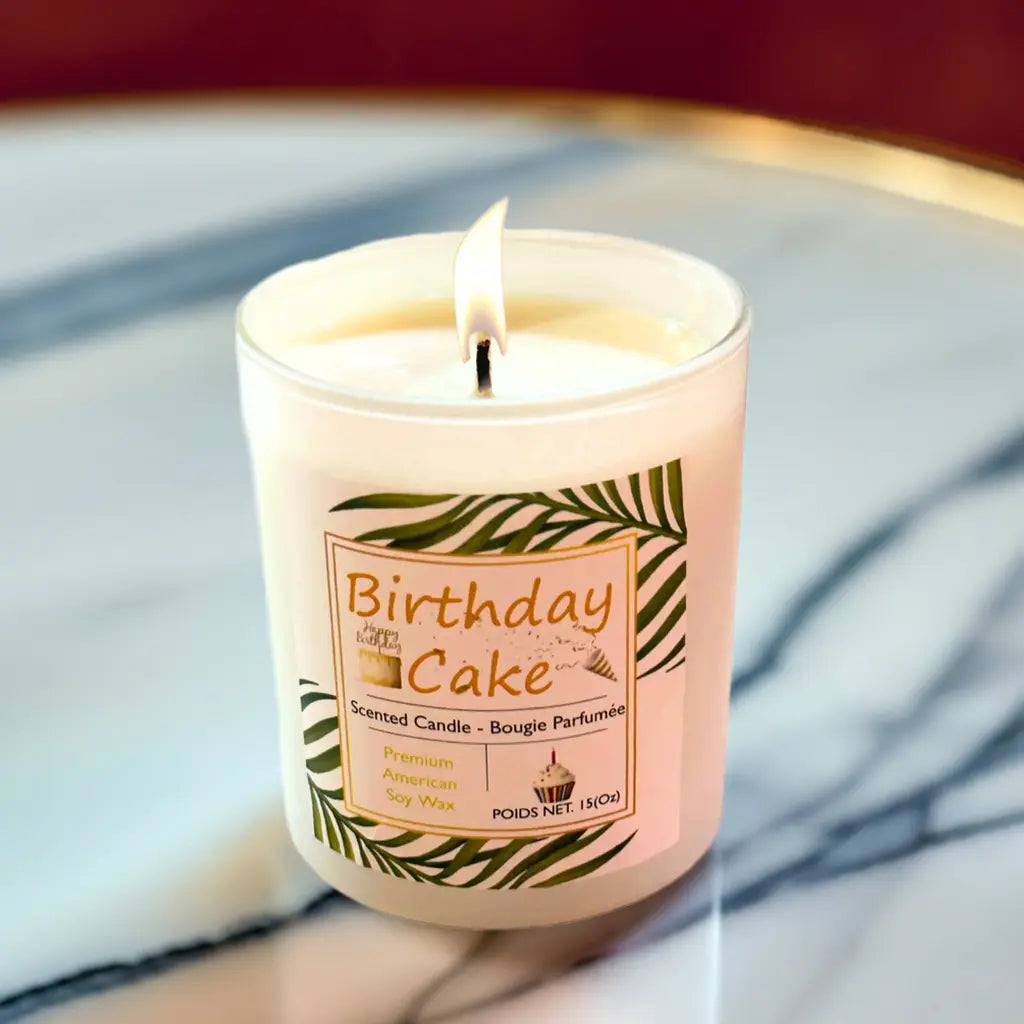 BIRTHDAY CAKE CANDLE 15oz - Relaxa Candle Canada