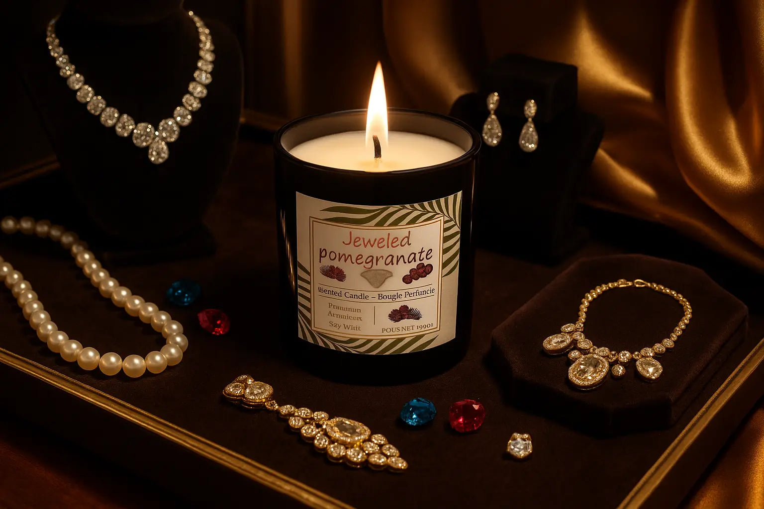 Jewelled pomegranate scented candle 15oz My Store