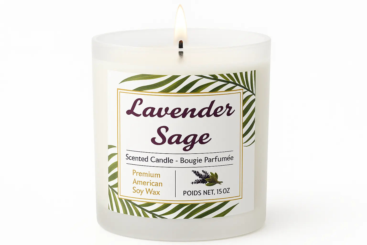 Lavender sage candle 15oz My Store