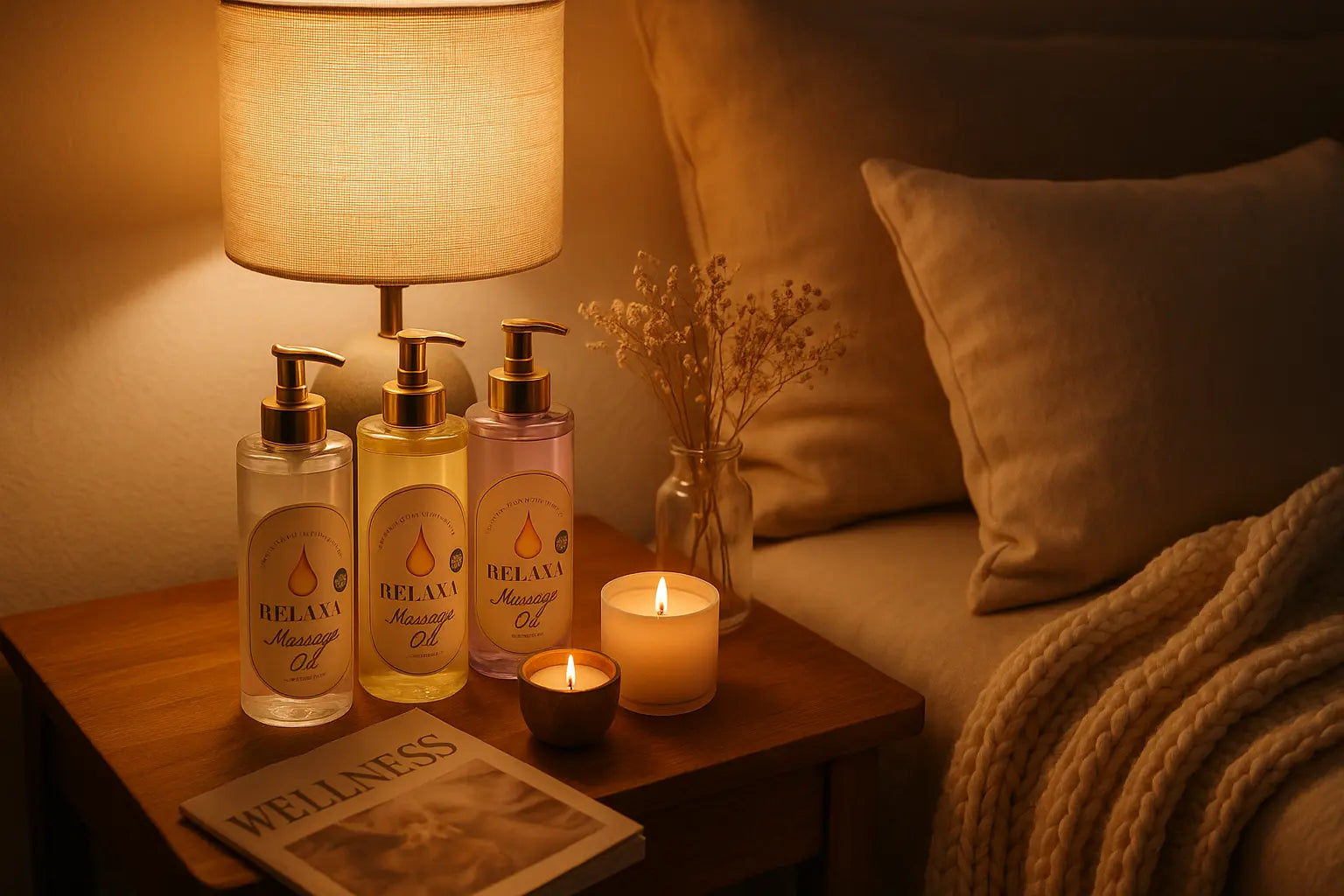 Luxury massage oil  500ml Relaxa Candle Canada